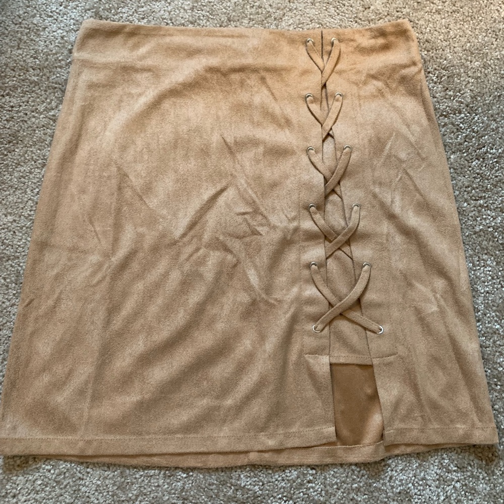 Tan Suede skirt